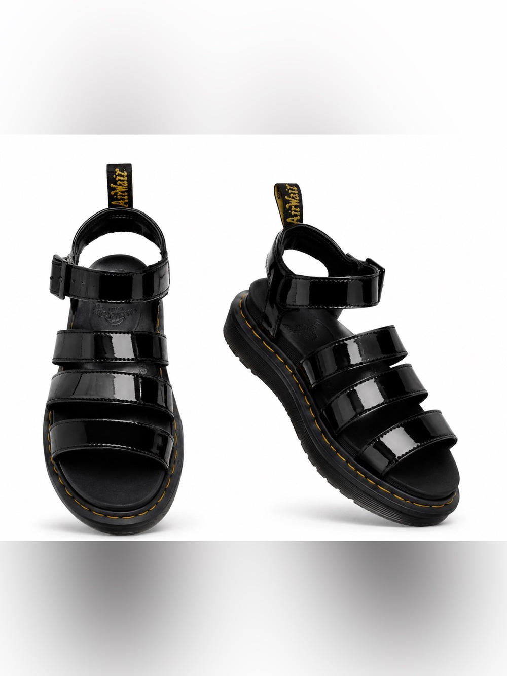 Dr. Martens Women's Blaire Black Patent size 8 Sandals